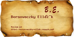 Borsoveczky Ellák névjegykártya